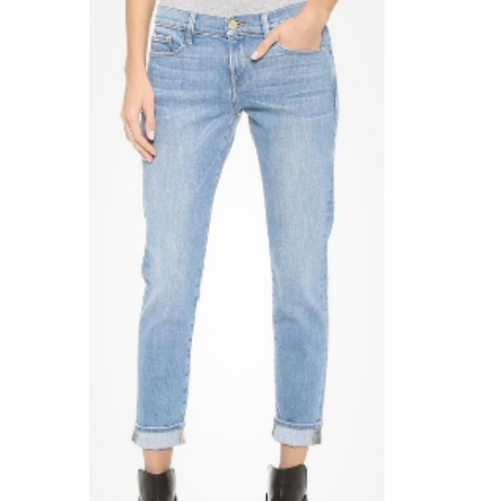 FRAME Women's Blue Le Garcon Jeans - Exmouth
